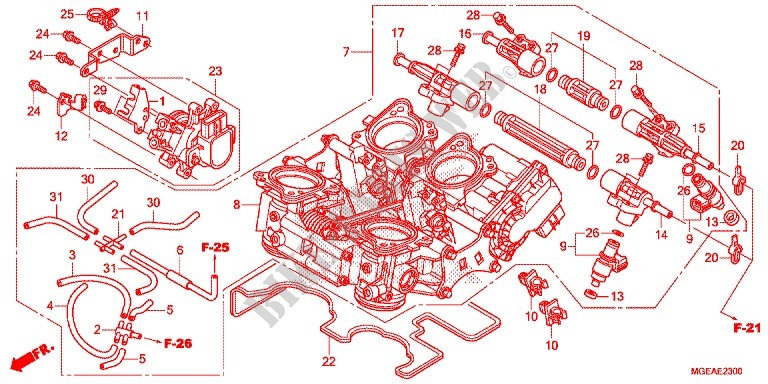 THROTTLE BODY for Honda VFR 1200 F 2014