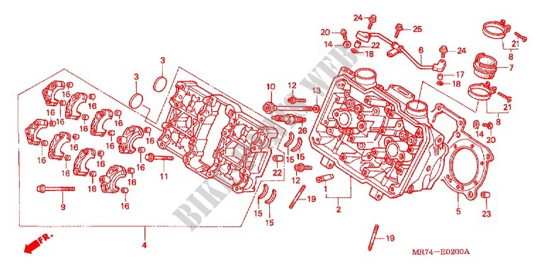 CYLINDER HEAD COVER (FRONT) for Honda RC30 750 1990