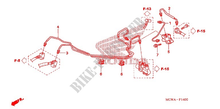 BRAKE PROPORTIONING CONTROLVALVE (VFR800) for Honda VFR 800 INTERCEPTOR 2009
