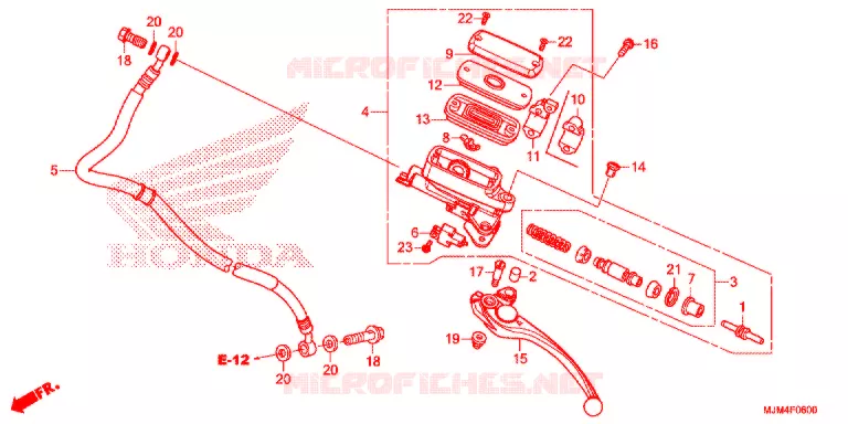 FRONT BRAKE MASTER CYLINDER Honda MOTO 800 VFR 2014  VFR800FE