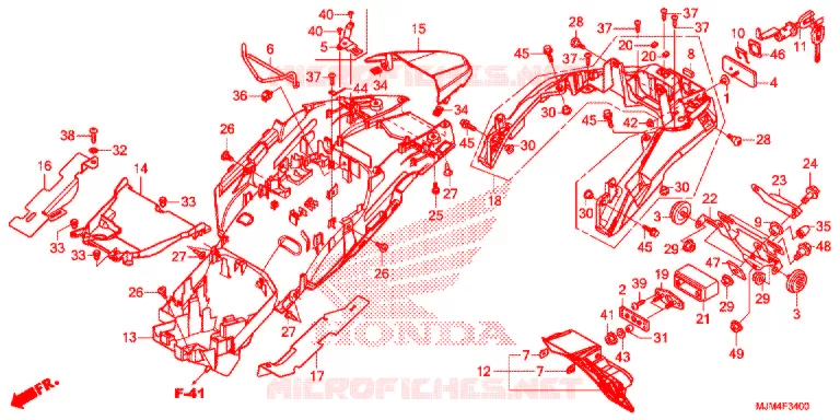 REAR FENDER Honda MOTO 800 VFR 2014  VFR800FE