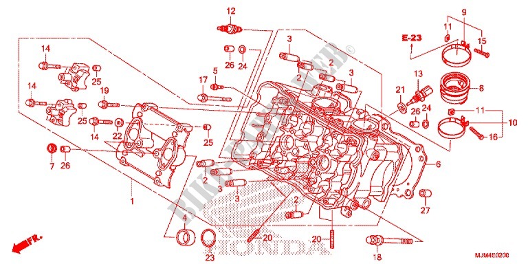 CYLINDER HEAD COVER (FRONT) for Honda VFR 800 INTERCEPTOR 2015