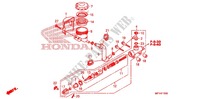 REAR BRAKE MASTER CYLINDER for Honda VT 1300 STATELINE ABS RED 2010