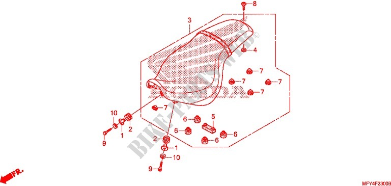 SINGLE SEAT (2) for Honda VT 1300 STATELINE ABS 2011