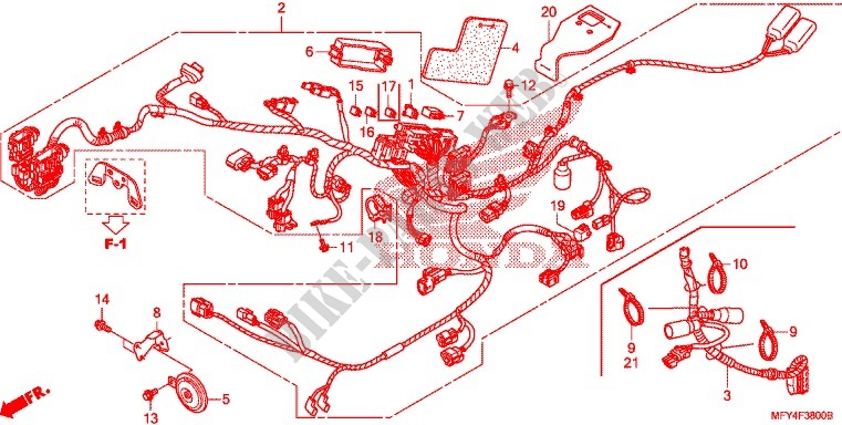 WIRE HARNESS   HORN for Honda VT 1300 STATELINE ABS 2011