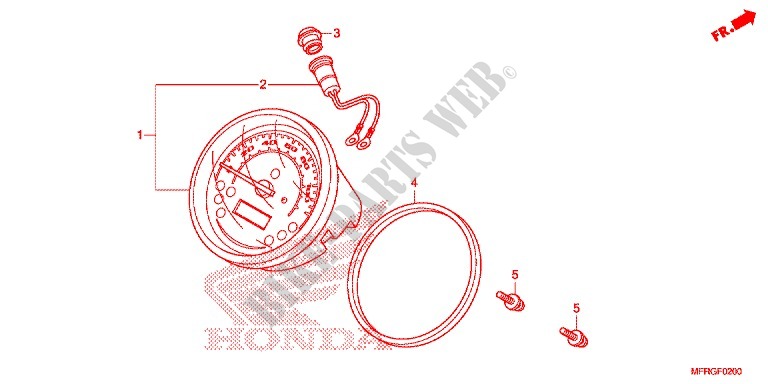 METER (VT1300CR/CRA) for Honda VT 1300 STATELINE 2016
