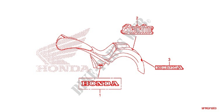 STICKERS (VT1300CR/CRA) for Honda VT 1300 STATELINE 2016