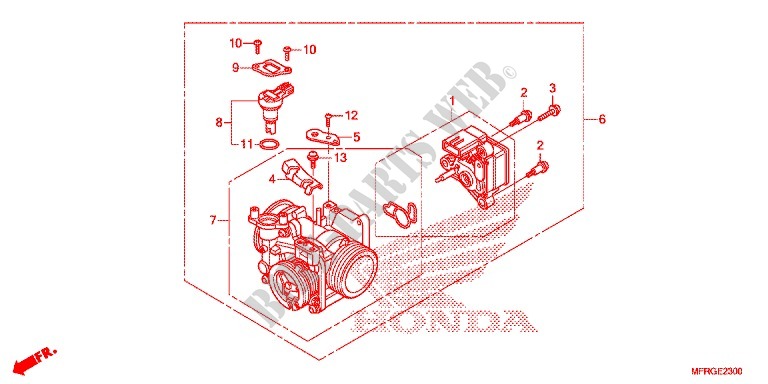 THROTTLE BODY for Honda VT 1300 STATELINE 2016