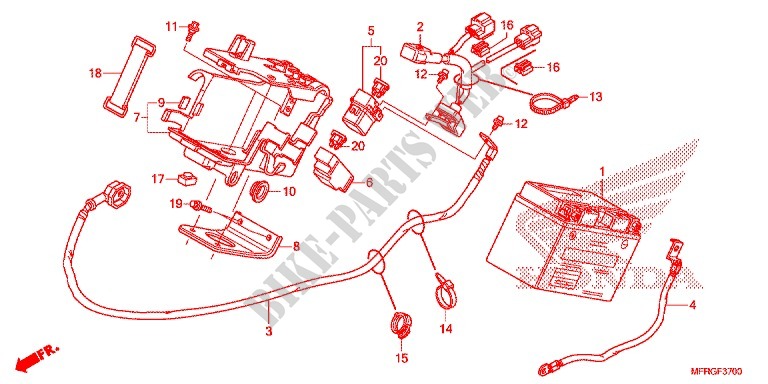 TOOLS   BATTERY BOX for Honda VT 1300 STATELINE 2016