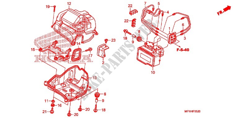 FRONT BRAKE MASTER CYLINDER   ABS MODULATOR for Honda VT 1300 SABRE 2010