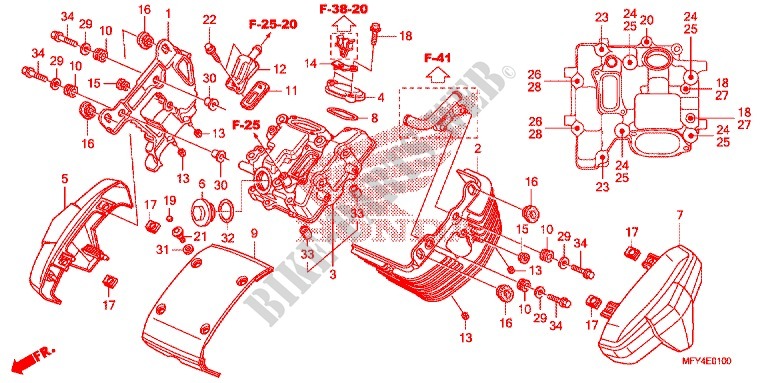 FRONT CYLINDER HEAD COVER for Honda VT 1300 INTERSTATE 2010