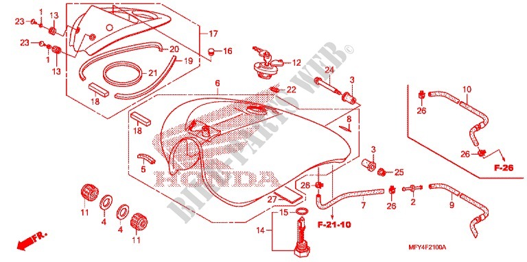 FUEL TANK for Honda VT 1300 INTERSTATE 2011