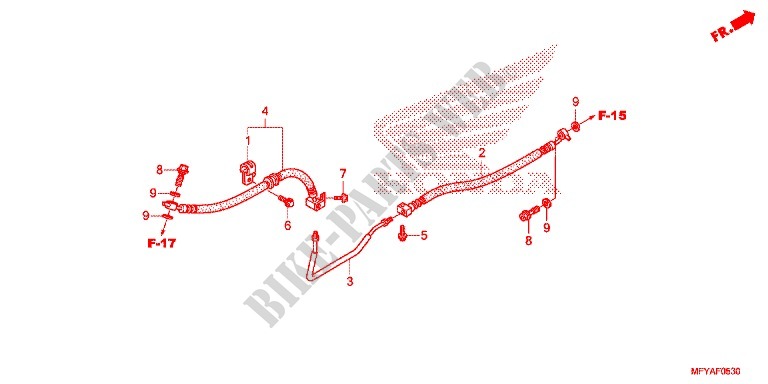 BRAKE LINES for Honda VT 1300 INTERSTATE 2012