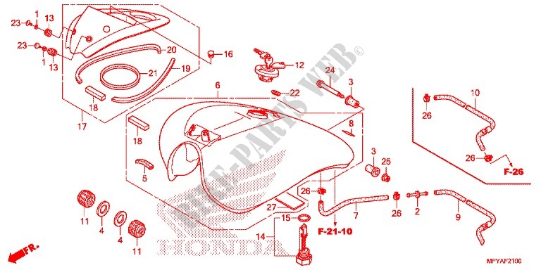 FUEL TANK for Honda VT 1300 INTERSTATE 2012