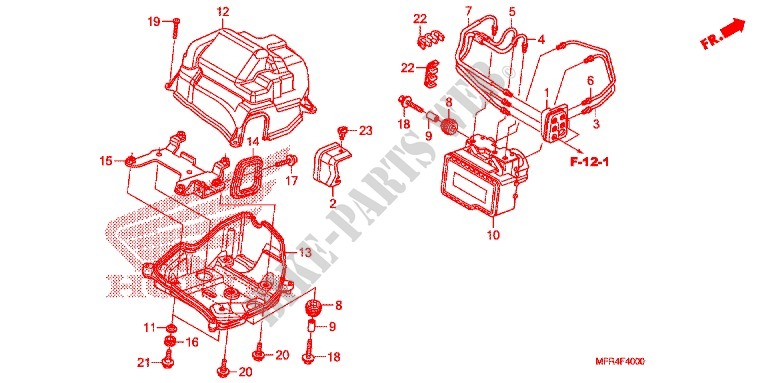 FRONT BRAKE MASTER CYLINDER   ABS MODULATOR for Honda VT 1300 C FURY ABS 2012