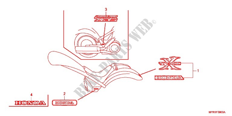 EMBLEM/MARK  for Honda VT 1300 C FURY ABS 2015