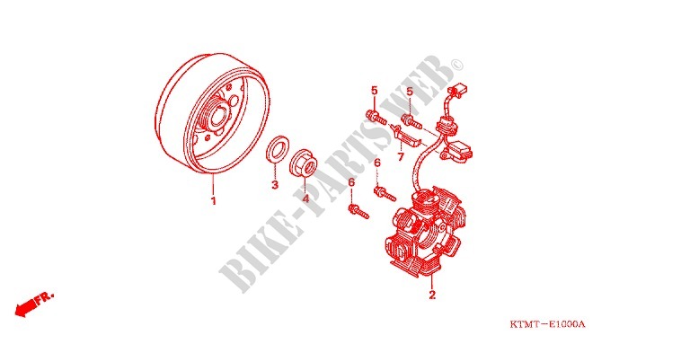 LEFT CRANKCASE COVER   ALTERNATOR (2) for Honda WAVE 125 Kick start, Spoked wheels 2011
