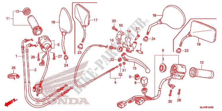 LEVER   SWITCH   CABLE (1) for Honda SHADOW VT 750 PHANTOM 2015