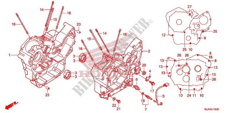 CRANKCASE (VT750C/CA/C2/C2B/C2F/CS/C2S) for Honda SHADOW VT 750 SPIRIT F 2013