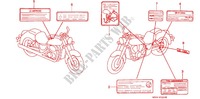 CAUTION LABEL (1) for Honda SHADOW VT 750 ACE DELUXE 2 TONES 1998