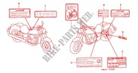 CAUTION LABEL (1) for Honda SHADOW VT 750 DELUXE ACE 2002