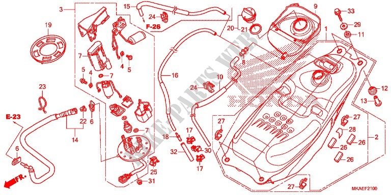 FUEL PUMP for Honda NC 750 INTEGRA S 2017