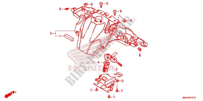 CENTER BODY COVER for Honda NC 750 X ABS DCT 2017