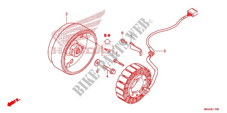 LEFT CRANKCASE COVER   ALTERNATOR (2) for Honda NC 750 X ABS DCT 2017