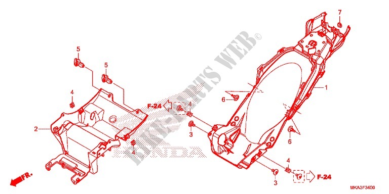 REAR FENDER for Honda NC 750 X ABS DCT 2017