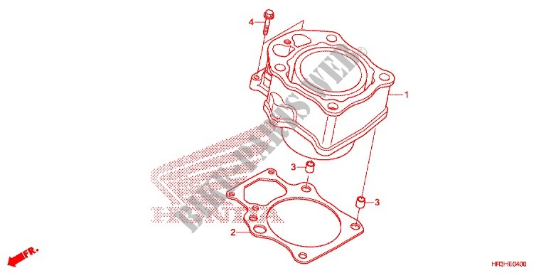 CYLINDER for Honda FOURTRAX 420 RANCHER 4X4 ES RED 2017
