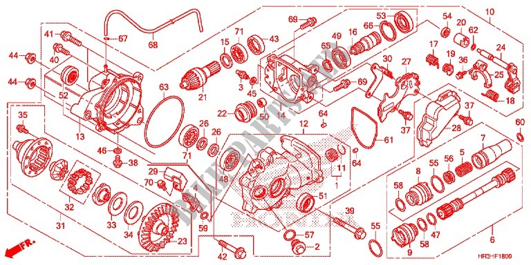 FRONT FINAL GEAR for Honda FOURTRAX 420 RANCHER 4X4 Manual Shift 2017