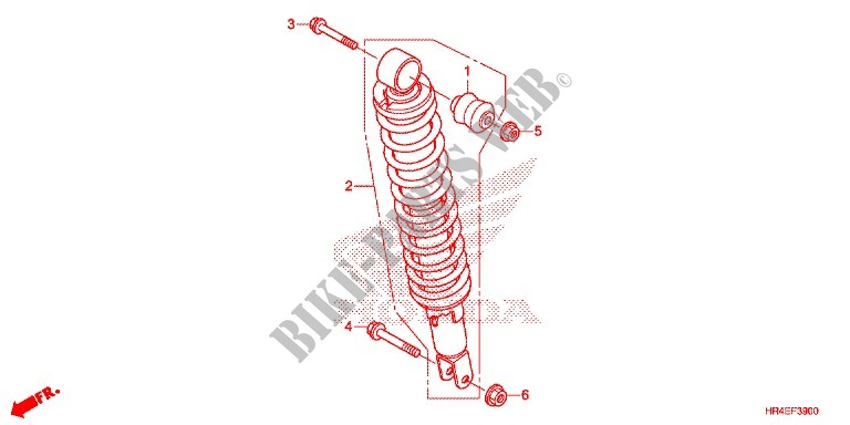 REAR SHOCK ABSORBER (2) for Honda FOURTRAX 500 FOREMAN 4X4 Electric Shift 2017