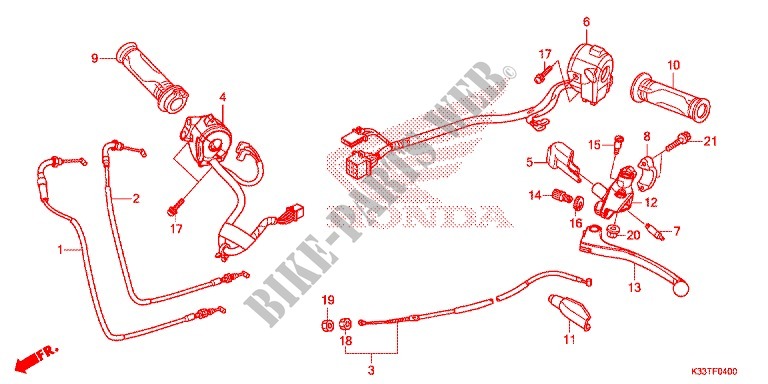 LEVER   SWITCH   CABLE (1) for Honda CB 300 F ABS 2015