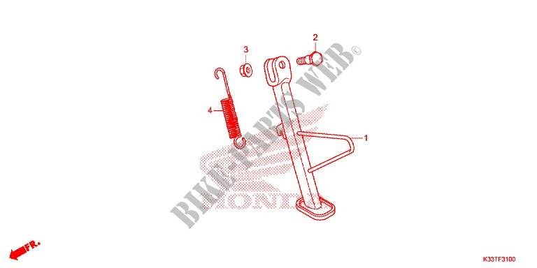 MAIN STAND   BRAKE PEDAL for Honda CB 300 F ABS 2015