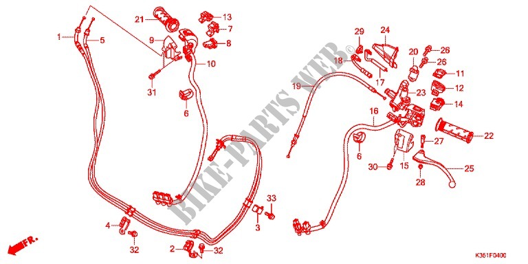 LEVER   SWITCH   CABLE (1) for Honda PCX 125 2015