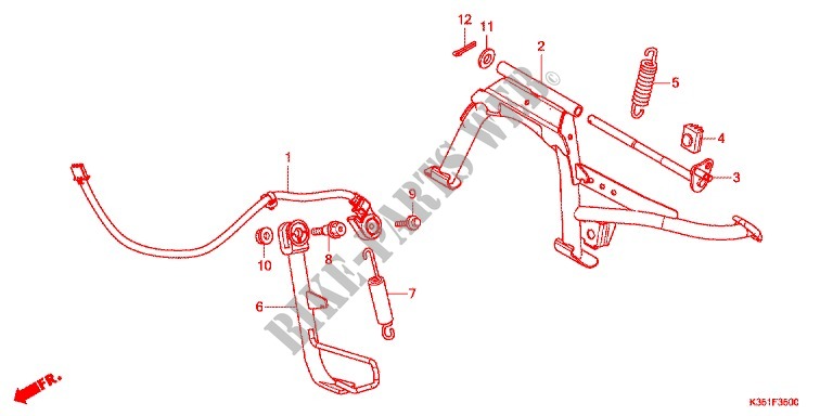 MAIN STAND   BRAKE PEDAL for Honda PCX 125 2015