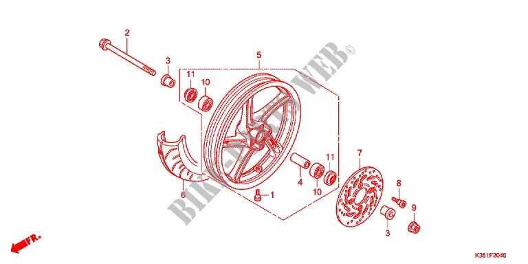 FRONT WHEEL for Honda FOURTRAX 500 FOREMAN 4X4 IRS PS 2017