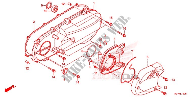 LEFT COVER for Honda PCX 150 2013