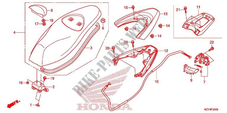 SEAT   LUGGAGE BOX for Honda PCX 150 2013