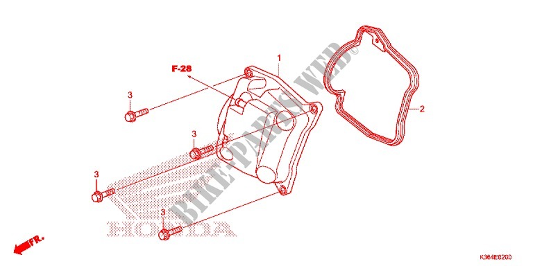 CYLINDER HEAD COVER for Honda PCX 150 2016