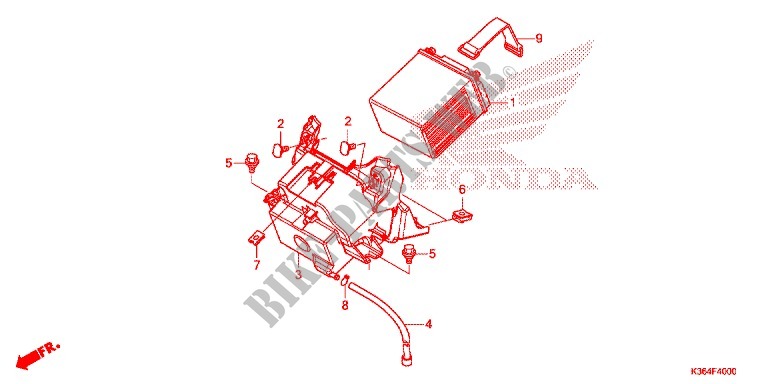 TOOLS   BATTERY BOX for Honda PCX 150 SILVER 2016