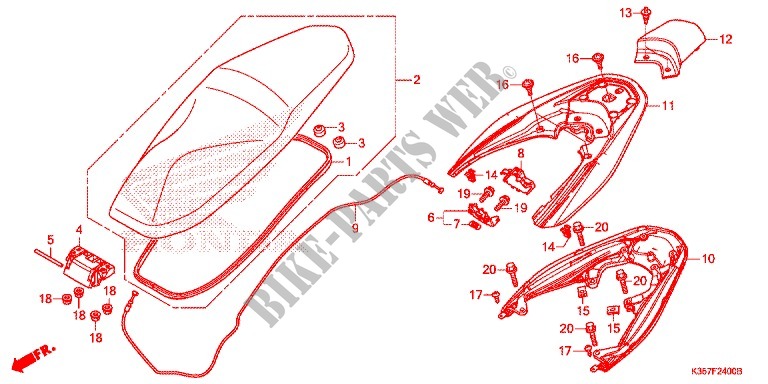 SINGLE SEAT (2) for Honda PCX 125 2017