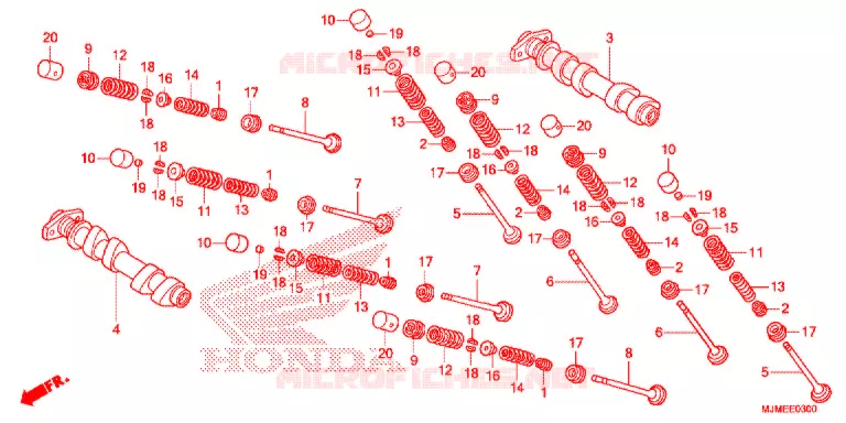 CAMSHAFT - VALVE (AVANT) Honda MOTO 800 CROSSRUNNER 2017  VFR800XH
