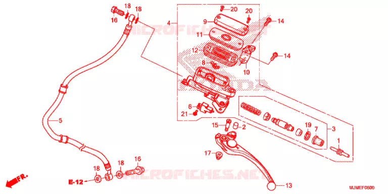 FRONT BRAKE MASTER CYLINDER Honda MOTO 800 CROSSRUNNER 2018  VFR800XH