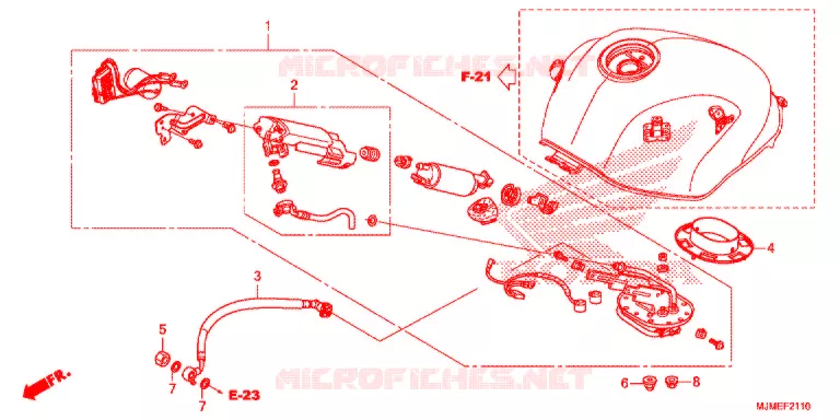 FUEL PUMP Honda MOTO 800 CROSSRUNNER 2017  VFR800XH