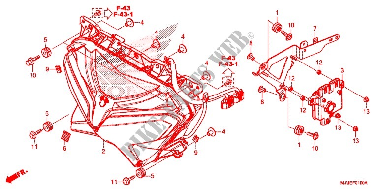 HEADLIGHT for Honda CROSSRUNNER 800 2017