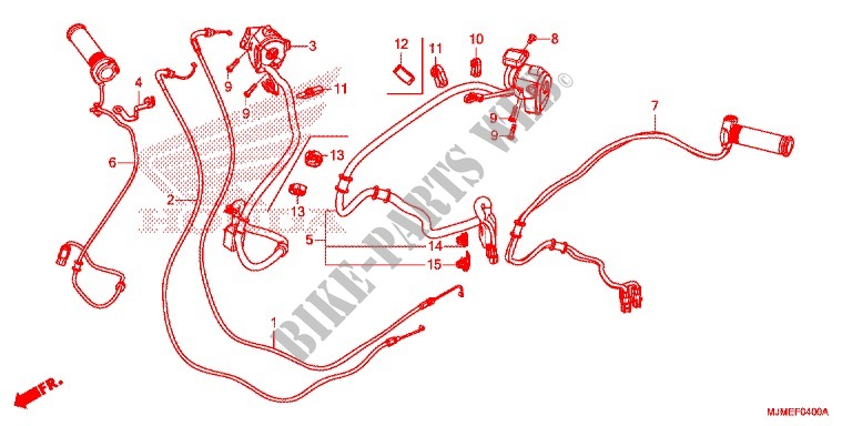 LEVER   SWITCH   CABLE (1) for Honda CROSSRUNNER 800 2017
