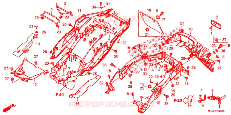 REAR FENDER Honda MOTO 800 CROSSRUNNER 2017  VFR800XH