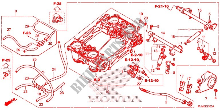 THROTTLE BODY for Honda CROSSRUNNER 800 2017