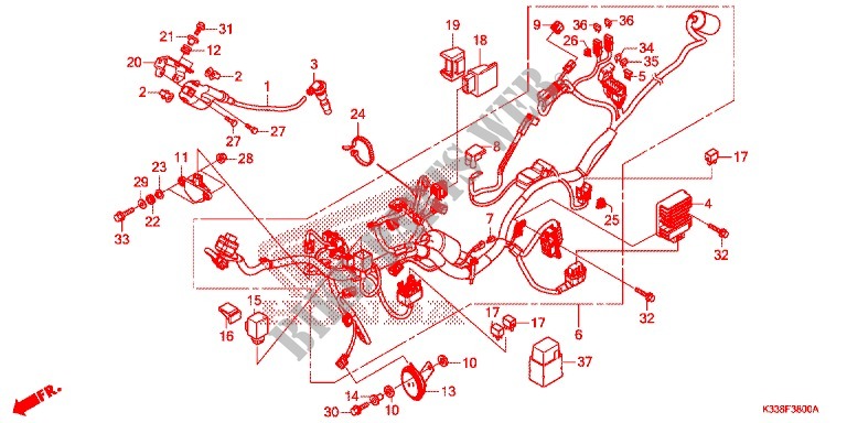 WIRE HARNESS/BATTERY for Honda CBR 300 ABS 2017